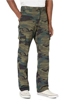 Lee Men's Camouflage Cargo Pants - Olive/Black
